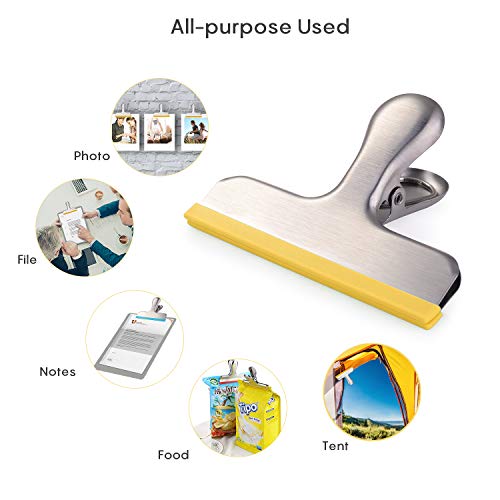 12-Pack Stainless Steel Chip Bag Clips with Silicone Covers - Color Coded, 3-Inch Heavy Duty