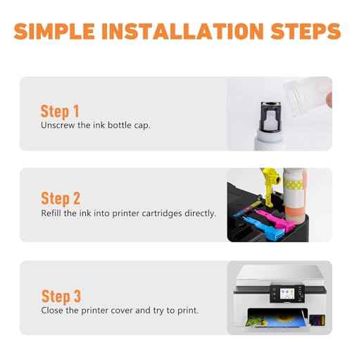 hehua Pigment GI-25 Refill Bottles Ink GI25 (5 Pack,2B/C/M/Y,260ml) Replacement for Canon 25 Ink Refill GI-25BK GI25 Work for Canon MAXIFY GX2020 GX1020 MegaTank Printer (2 Black,Cyan,Magenta,Yellow)