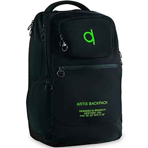 ARTIX¢ç Waterproof Laptop Backpack for Men & Women | Large 17.3-inch Travel Backpack | Stylish & Durable Computer Bag for Business, Office & Work | Versatile Rucksack for Adults (Black/Green)