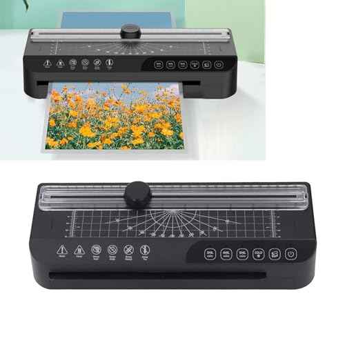 9-Inch Thermal Laminator, A4 Size 4-in-1 Personal Desktop Laminator for Home Office & School, Hot Cold Lamination Machine for Paper, Cards, and Documents