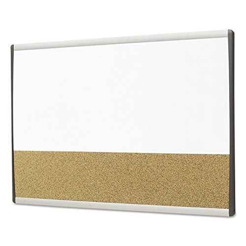 Quartet Arc Cubicle Combination Board, 30" x 18", Whiteboard/Cork Surface, Aluminum Frame (ARCCB3018)