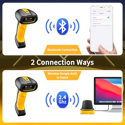 NetumScan RD-1288(NS) Industrial Waterproof Bluetooth QR Barcode Scanner - Model NSRS-1200, 7M Drop-Proof, Wireless Charging Stand