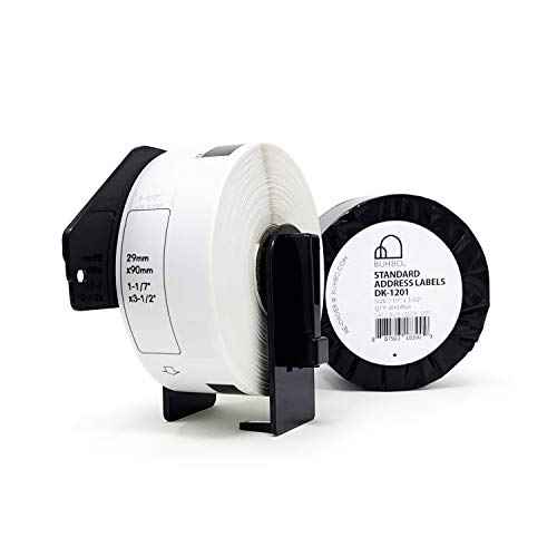 Buhbo Compatible Refill Replacement Label for Brother DK-1201 1-1/7" x 3-1/2" for Address and Barcodes (20 Pack / 400 Labels Per Roll)
