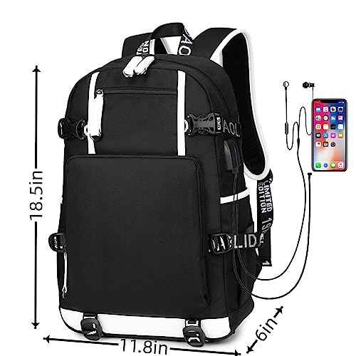 Basketball 23 Student School Bag, Laptop Backpack, Ultra-Light Travel Bag, For Men And Women (black-B)