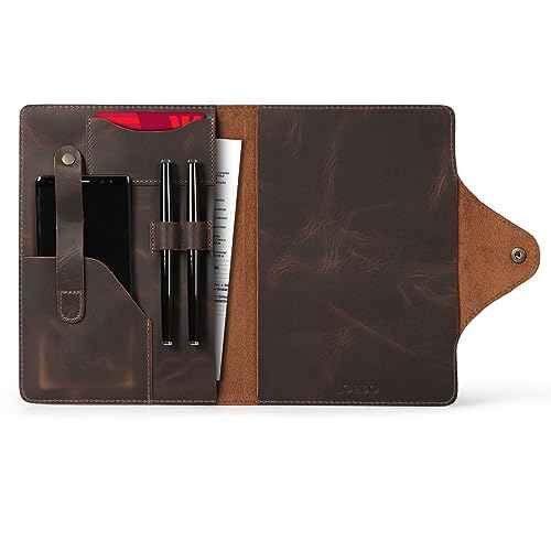 Londo Genuine Leather Portfolio ? Padfolio with Notepad & Snap Closure for Business, Office & Travel
