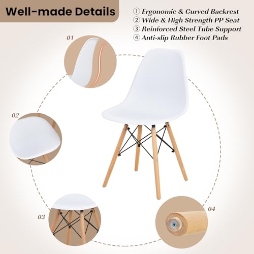 Tangkula Round Dining Table Set for 4 – 5-Piece Modern Kitchen & Living Room