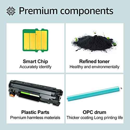 greencycle 5 Pack 78A CE278A Black Laser Toner Cartridge Compatible for Laserjet Pro P1606dn P1566 P1560 M1536dnf P1600 Printer