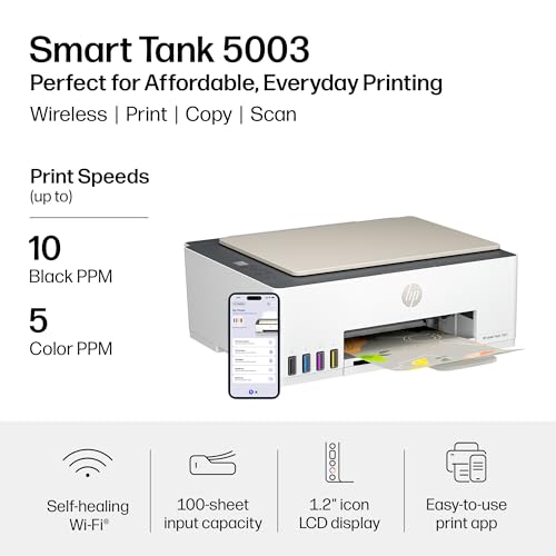 HP Smart Tank 5003 All-in-One Ink Tank Printer with 3 Years Ink Included