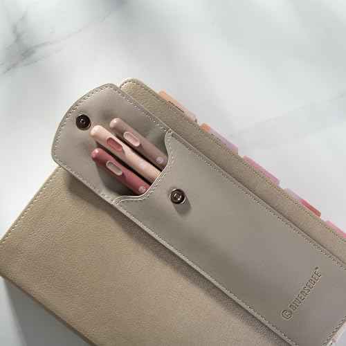 DIVERSEBEE Adjustable Elastic Band Pen Holder for Notebooks, Pen Sleeve Pouch for Journals, Pencil Holder, Bible Planner Accessories, Cute Pencil Case (Hazel)