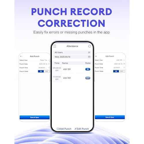 NGTeco APP-Based Time Clocks for Employees Small Business, W2 (Fingerprint+Password) Times Clock, 2.4GHz WiFi Clock in Clock Out Machine Support Shift Schedules, iOS & Android APP, No Monthly Fee