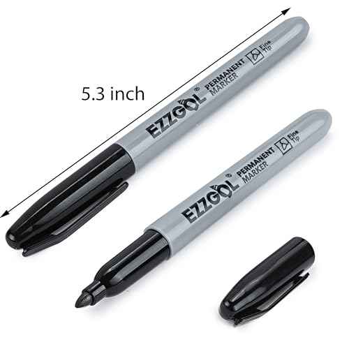 Permanent Markers Bulk, 300 Pack Fine Tip Black Permanent Markers, Waterproof Markers,