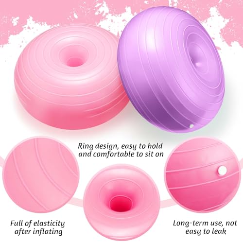 Libima 8-Pack Inflatable Donut Ball Chairs with Hand Pump for Kids Classroom