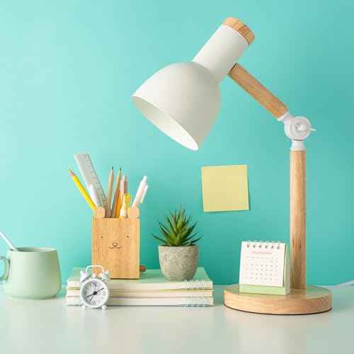 himmel Table Lamp, Adjustable Wooden Table Lamp, Children's Desk Lamp for Bedroom, Living Room, E27 Base Reading Next Lamp