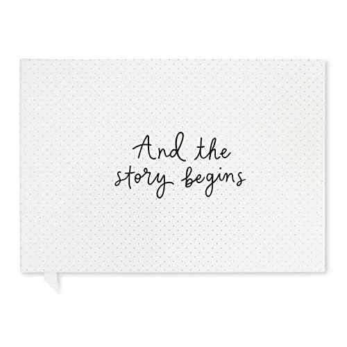 kate spade new york Wedding Guest Book, Bridal Journal Includes 17 Lined Pages, 35 Blank Cards and Envelopes, and Ceremony Sign, and The Story Begins