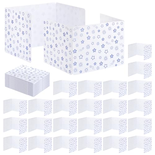 24-Pack Desk Dividers for Students, Waterproof Plastic Study Carrel Divider, Durable Testing Dividers for Classroom Teacher Supplies, Easy to Clean Privacy Shield Folder Boards for Student Desk White
