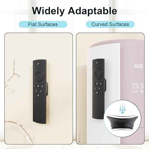 Magnetic Remote Control Holder Self-Adhesive Wall Mount, 6 Pack Upgraded Silicone Organizer Storage Wall Holder for Home Office TV, Fan and Air Conditioner Remote Control Black