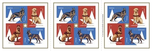 U.S. Military Working Dogs Postage Stamps Sheet of 20 Forever | Collectible