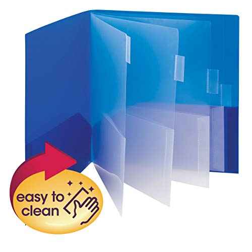Smead Poly 10-Pocket Organizer Subject File Folder, 10 Pockets, Letter Size, Color Will Vary (89203) (Pack of 1)