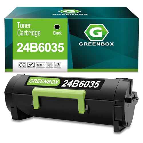 GREENBOX Remanufactured 24B6035 Toner Cartridge Replacment for Lexmark 24B6035 Black Toner Cartridge for M1145 XM1145 Printer, 1 Pack 24B6035 Black, 16,000 Pages