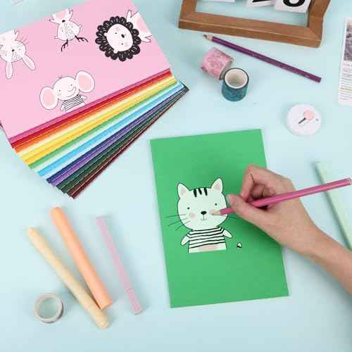 LABUK 48pcs A5 Bulk Notebooks Journals, 5.5 X 8.5in Lined Notebook Bulk, Colors Ruled Journals for Writing, Office, School 60 Pages, 18 Colors