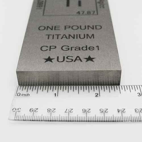 MINT STATE GOLD 1 lb Titanium Bar Bullion Paperweight - 999 Pure Chemistry Design with Certificate of Authenticity (1 Pound)