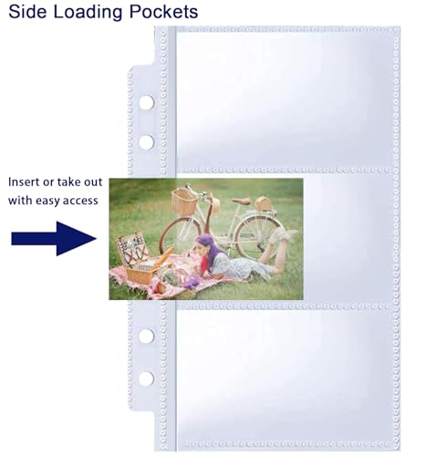 BYSTER Clear 40 Pack A6 Business Card & Photocard Sleeves - Double Sided 3 Pocket