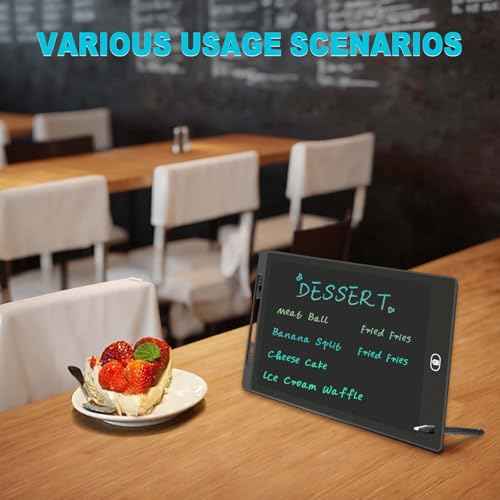 Magnetic Dry Erase Board for Fridge, 9.8¡±¡¿6.7¡± Small LCD Writing Tablet Blackboard Grocery to Do List Magnet Pad Black White Whiteboard Adult Chore Chart Refrigerator Digital Notepad Message Center