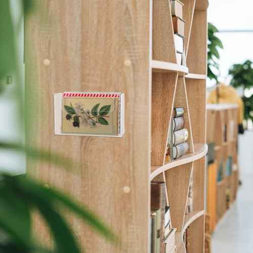 Post Card Holder Display Stand 6 x 4 Inch Wall Mount Index Clear Acrylic Organizer Small Brochure Hanging Pamphlet Holder for Flyer Magazine File Display(6 Pack)