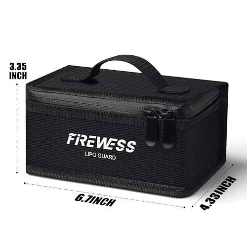 2pack Lipo Battery Safe Bag, Fireproof Explosionproof Safe Pouch, Large Capacity Battery Guard for Charge and Storage