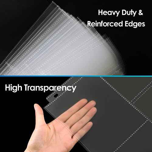 MaxGear 30 Pack 4x6 Photo Sleeves for 3 Ring Binder (180 Pictures), Heavy-Duty Archival Page Protectors, 3-Pocket Clear Photo Album Refill Pages, Plastic Seed Binder Pages 8.5x11, Postcard Sleeves