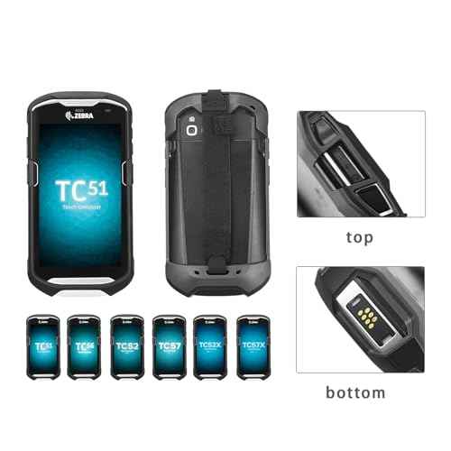 IYOUBOL Protective Cover Bumper Case Rugged Boot with Hand Strap for Zebra TC51 TC510K TC52 TC56 TC57 Black