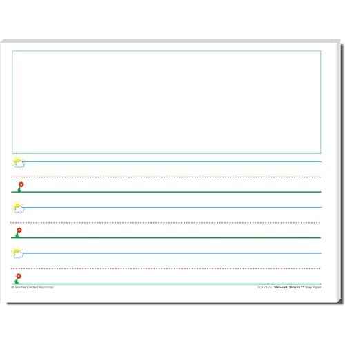 Teacher Created Resources 76511 Smart Start K-1 Story Paper: 100 sheets, White