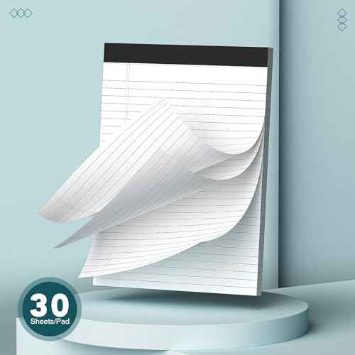 3 Pack Legal Pads 8.5 x 11 inch Notepad, 30 Sheets per Note Pads Wide Ruled Legal Pads, Pads of Paper Writing Pad - Ideal for Office, School or Home Use
