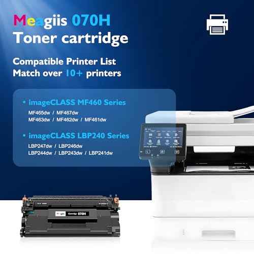 070H Toner Cartridge 1-Pack Replacement for Canon 070H Black High Yield Toner Cartridge CRG-070H CRG070H for Canon imageCLASS MF465dw MF462dw LBP247dw LBP246dw Printer Ink |High Capacity