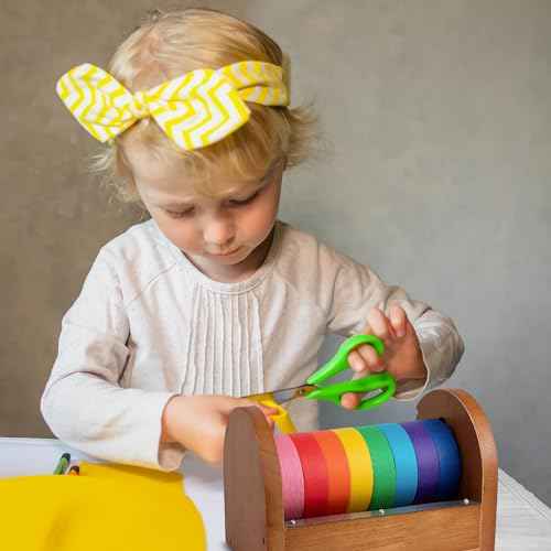 WHISTLER Wood Arts & Crafts Tape Holder + 8 Large Rolls of Colored Masking Tape