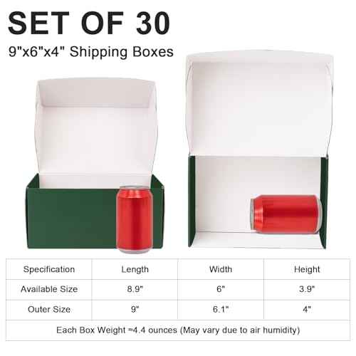 9x6x4 Inch Medium Christmas Shipping Boxes, 30 Pack Cardboard Packaging Mailer Box, Gradients Shipping Packaging Boxes for Small Business, Recyclable Cardboard Literature Gift Box