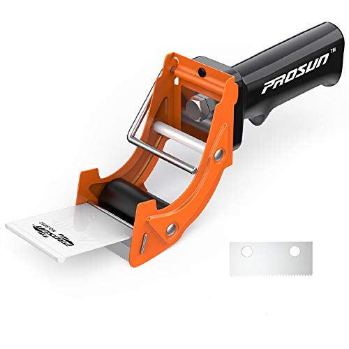 PROSUN Fast Reload 2 Inch Tape Dispenser - Orange, Dual Rollers, Extra Blade