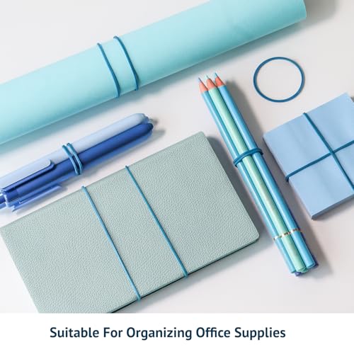 Zelin 100 Pcs Colorful Rubber Bands - Office Supplies Boxed Set, 7x Stretch