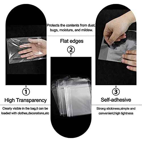 AUEAR, 16x20 (100 Pack) Clear Plastic Sleeves - Acid Free 1.6mil Crystal Resealable Bags -Fit for 16x20 Art Prints, Photos, Clothing