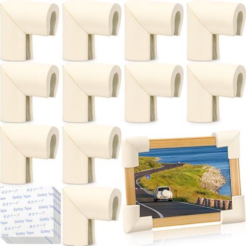 Frienda 12 Pcs Thickened Rubber Picture Frame Corner Protectors for