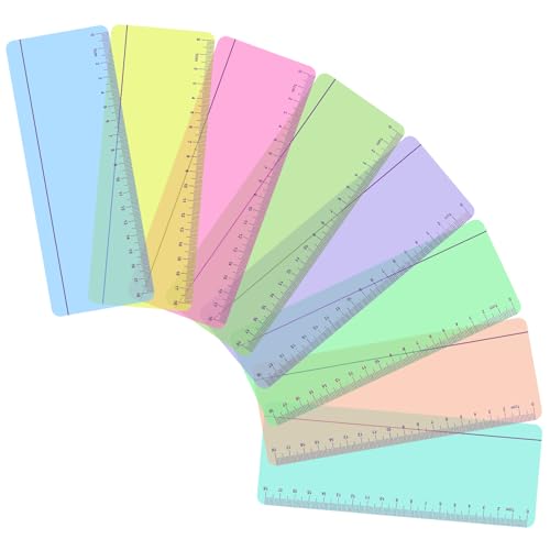 Kids Guided Reading Strips Set - 8 Colored Overlays with Ruler for Dyslexia ADHD