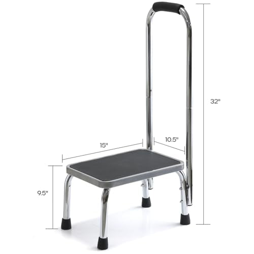Adults Step Stool with Handle for Bedroom Kitchen Bathroom Use