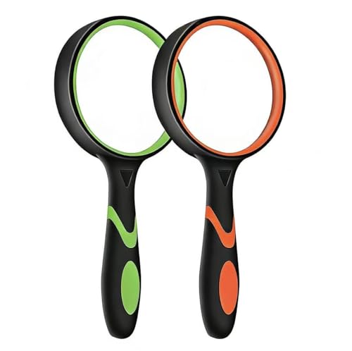 2-Pack Handheld Reading Magnifiers with Non-Slip Rubber Grip - Senior & Hobby Use, Variation 2