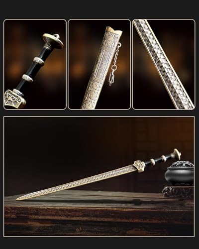 HERSAUL Ancient Sword Letter Opener with Sheath & Display Stand - Decorative Mail Opening Tool