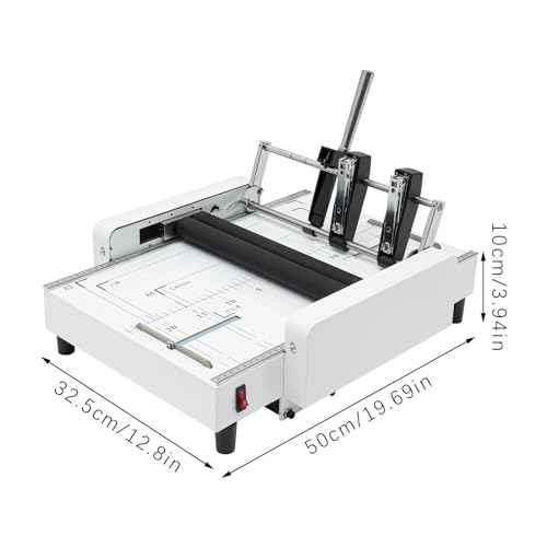 Paper Folding Machine, 110V 60W A3 Booklet Maker Free Standing Paper Binding Machine, Booklet Making Machine with Silicone Folding Rollers, 11.6 X 16.5In Paper Folding Machine for Schools Offices