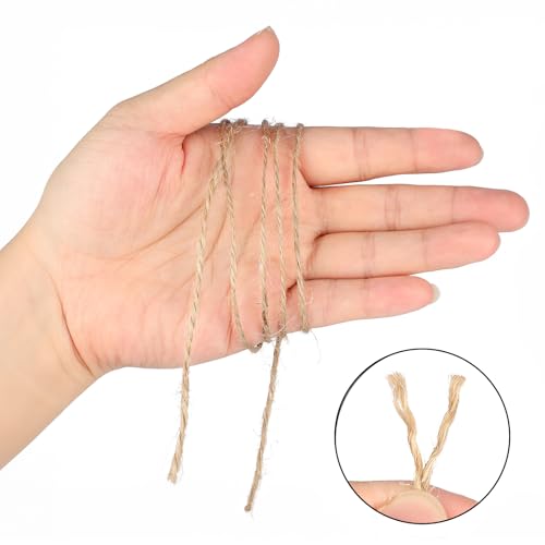 G2PLUS 328ft Jute Twine 1.5mm 2-Ply Natural Craft String Brown 328ft