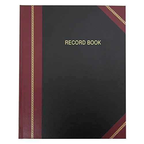BookFactory Professional Record Book/Account Notebook/College Ruled Notebook - 240 pg 8'' x 10'' Section Sewn Hardbound (Made in USA)