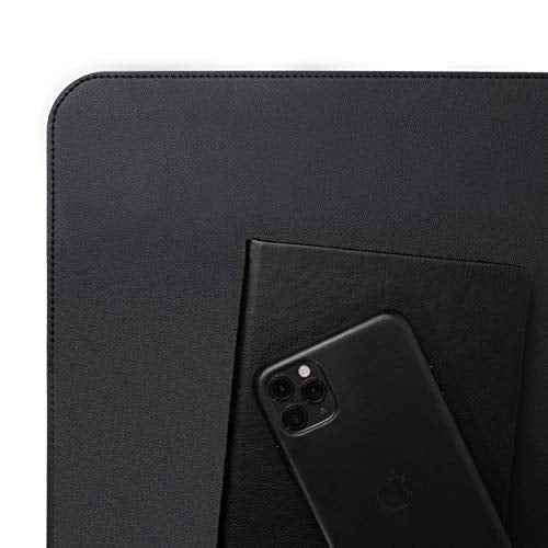 Vine Creations Leather Desk Mat Large 36" x 20", Desk Protector Mat, PU Leather Desk Pad, Non-Slip Large Mouse Pad, Desk Blotter, Desk Pads on Top of Desks, Home Office Desk Matt for Desktop (Black)