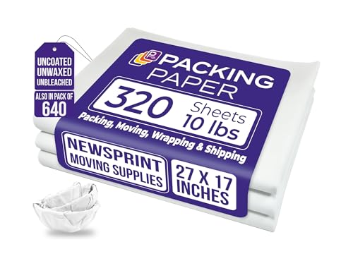 Purple Papers 320 Sheets Moving Packing Paper 27x17in 10lb Bulk Newsprint - Variation of THIS listing