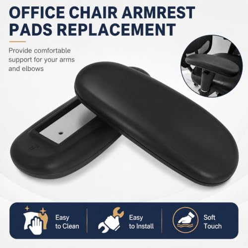 Office Chair Armrest Pads Replacement, 4" Mounting Holes, 2 Pack